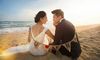 海洋婚礼照片的图像了解这款5个海滨婚礼照片