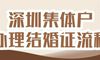 深圳集体户处理婚姻证书流程