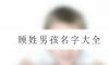 顾姓男孩名字大全