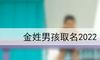 金姓男孩取名2022