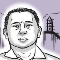 男人面对脾气营地