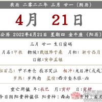 2022年3月21日月球日历。它很好吗?