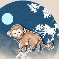 在2022年,一只猴子终于转过来穿过黄道带吉祥物。
