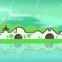 Rainwater and solar terms "" "雁 北" "grass sprout"