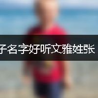 男孩子名字好听文雅姓张